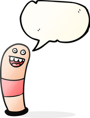 speech bubble cartoon worm