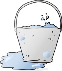 cartoon bucket of water