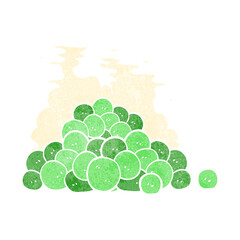retro cartoon peas