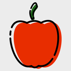 This is a vector of paprika that drawn by MBE models.