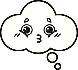 cute cartoon thought bubble