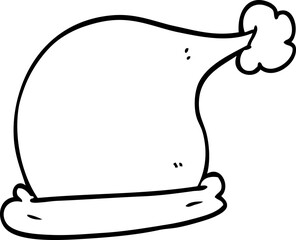 line drawing cartoon christmas hats