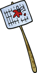 cartoon doodle fly swatter