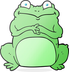 cartoon funny frog