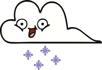 cute cartoon snow cloud