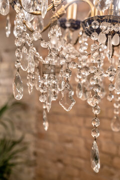 Luxury lamp details over wall background