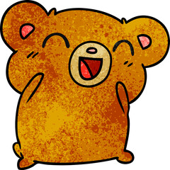 textured cartoon kawaii cute teddy bear