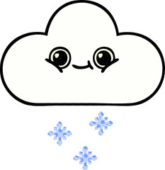 comic book style cartoon snow cloud