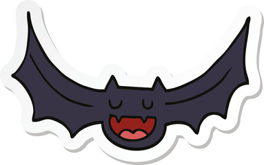 sticker of a cartoon bat