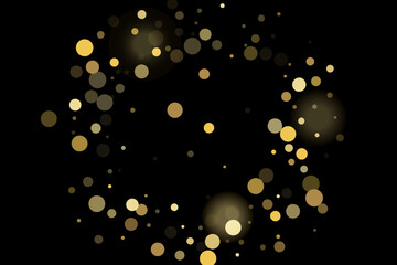 Gold glitter confetti, great design for any purpose. Party decor.