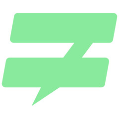 Speech balloons icon, flat style vector illustration