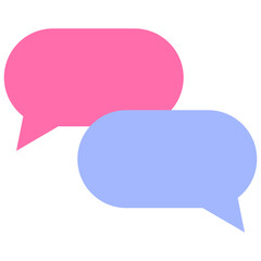 Speech balloons icon, flat style vector illustration