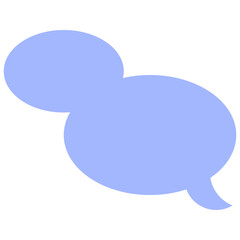 Speech balloons icon, flat style vector illustration