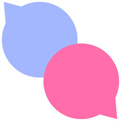 Speech balloons icon, flat style vector illustration