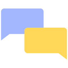 Speech balloons icon, flat style vector illustration