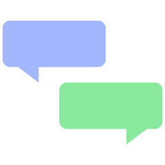 Speech balloons icon, flat style vector illustration