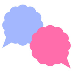 Speech balloons icon, flat style vector illustration