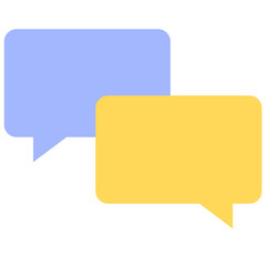 Speech balloons icon, flat style vector illustration