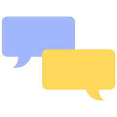 Speech balloons icon, flat style vector illustration