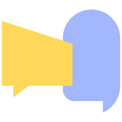 Speech balloons icon, flat style vector illustration