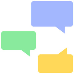 Speech balloons icon, flat style vector illustration