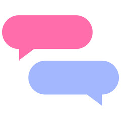Speech balloons icon, flat style vector illustration