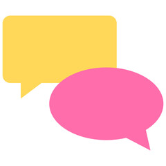 Speech balloons icon, flat style vector illustration