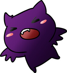 gradient cartoon of a kawaii cute bat