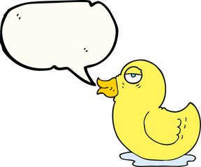 speech bubble cartoon rubber duck