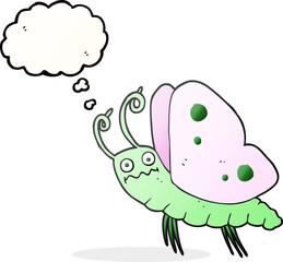 thought bubble cartoon funny butterfly