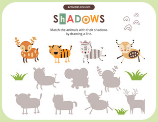 Cute Animals Maze game for children. Help Deer get to Apples. Vector illustration. Labyrinth for kids activity book.