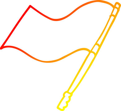 recommend clip art: warm gradient line drawing cartoon flag