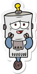 sticker of a cartoon robot