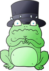 cartoon wealthy toad