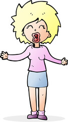 cartoon loud woman