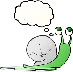 thought bubble cartoon snail