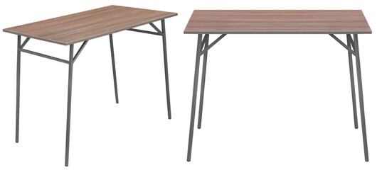 Kitchen dining table. Element of the interior. Isolated from the background. View from different angles