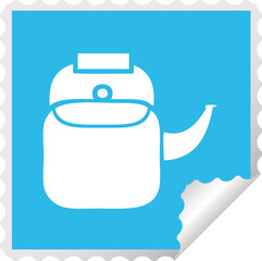 square peeling sticker cartoon kettle pot