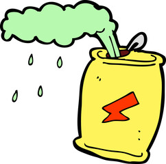cartoon fizzing soda can