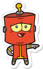 sticker of a cartoon robot