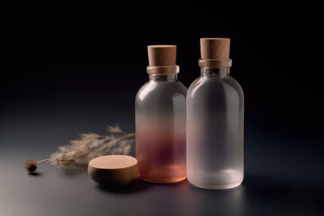 Elegant Apothecary Bottles with Botanic Flair (Generative Ai)