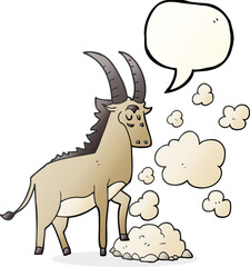 speech bubble cartoon antelope
