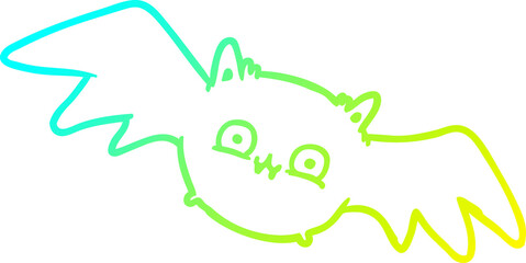 cold gradient line drawing vampire halloween bat
