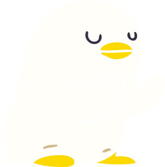 quirky hand drawn cartoon duckling