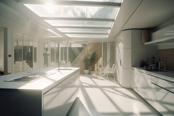 Fototapeta na wymiar Interior of a modern kitchen generated with AI