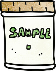 cartoon doodle medical sample jar