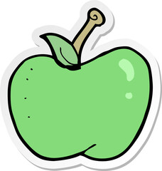 sticker of a cartoon apple