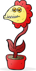 cartoon monster flower