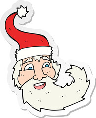 sticker of a cartoon santa claus laughing