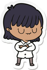 Fototapeta premium sticker of a cartoon woman